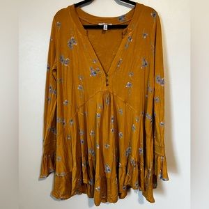 Free People Marigold Floral Tunic